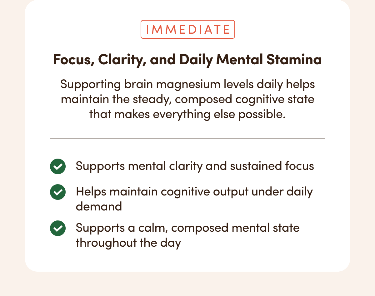 Focus, Clarity, and Daily Mental Stamina