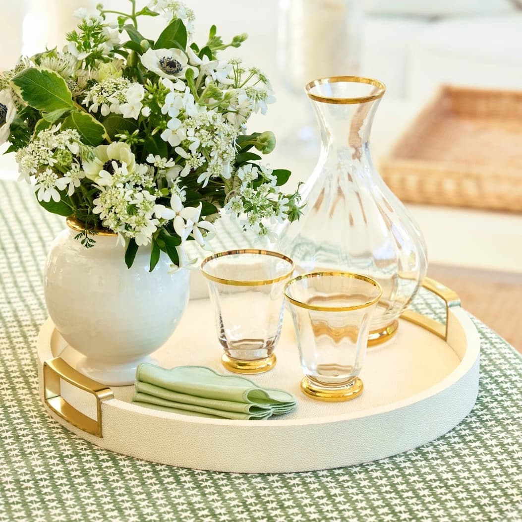 CARINA SHAGREEN SMALL ROUND TRAY
