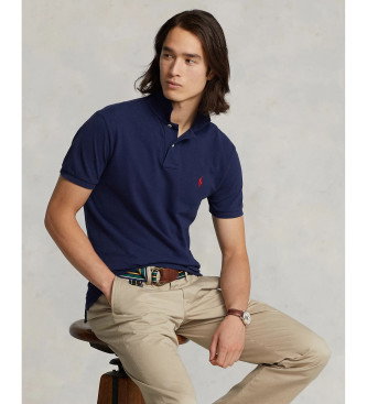 Polo de piqué marino