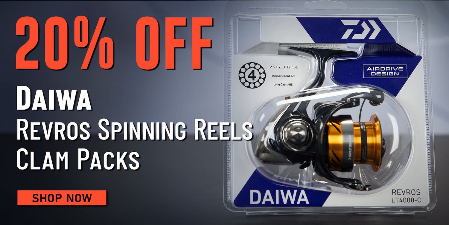 20% Off Daiwa Revros Spinning Reel - Clam Pack Shop Now