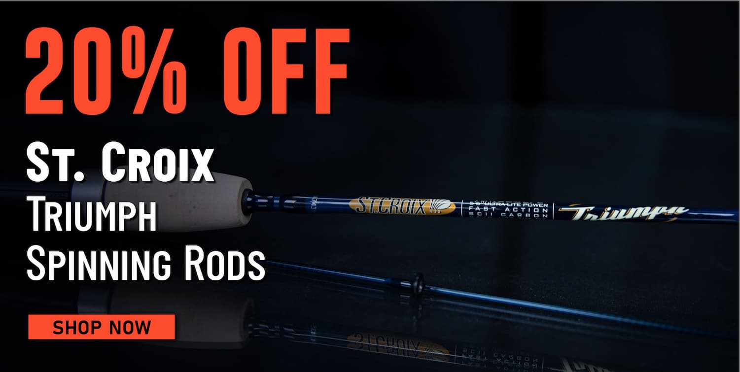 20% Off St. Croix Triumph Spinning Rods Shop Now