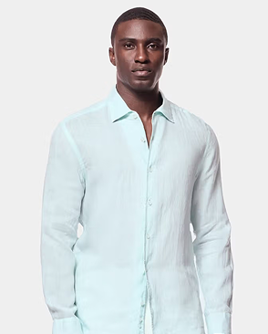 Aqua Linen Shirt