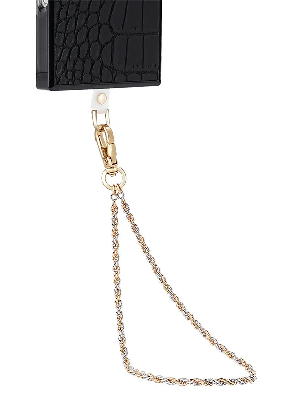 Image of Two-Tone Gold & Silver Rope Chain Phone Charm
