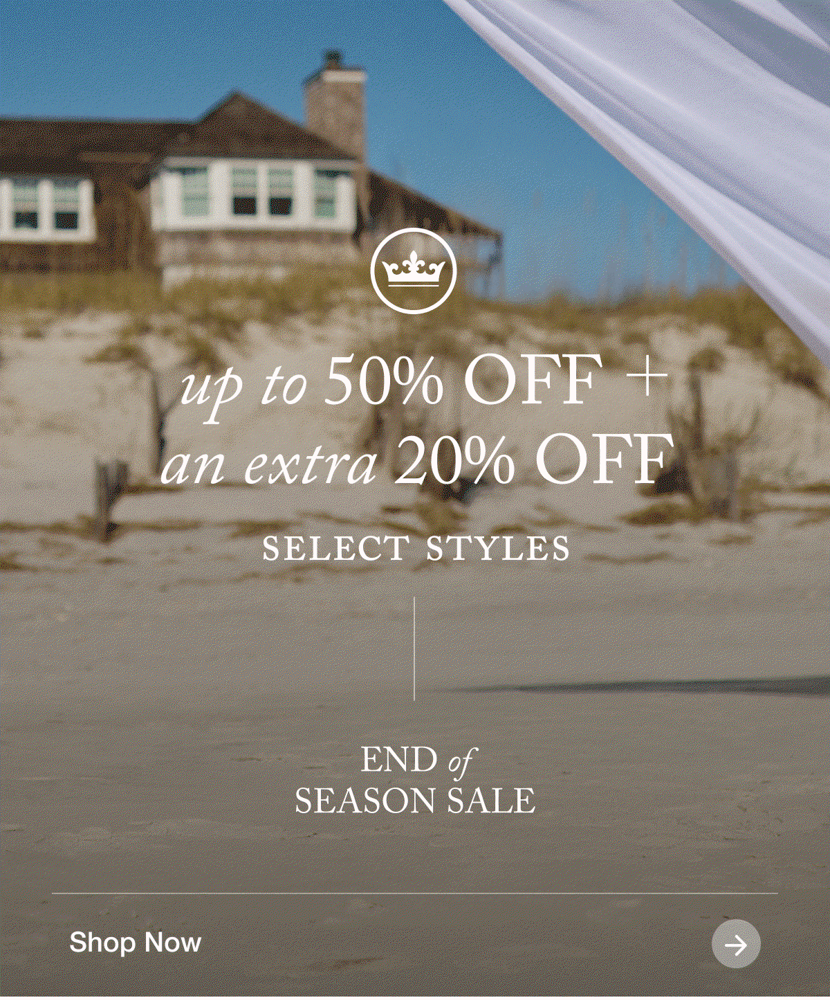 Up to 50% off Select Styles - End of Season Sale - Shop Now
