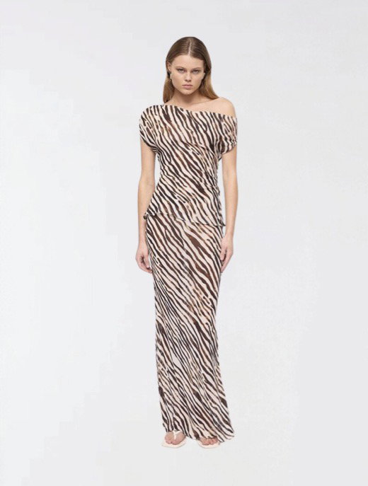Gigi Zebra Drape Top