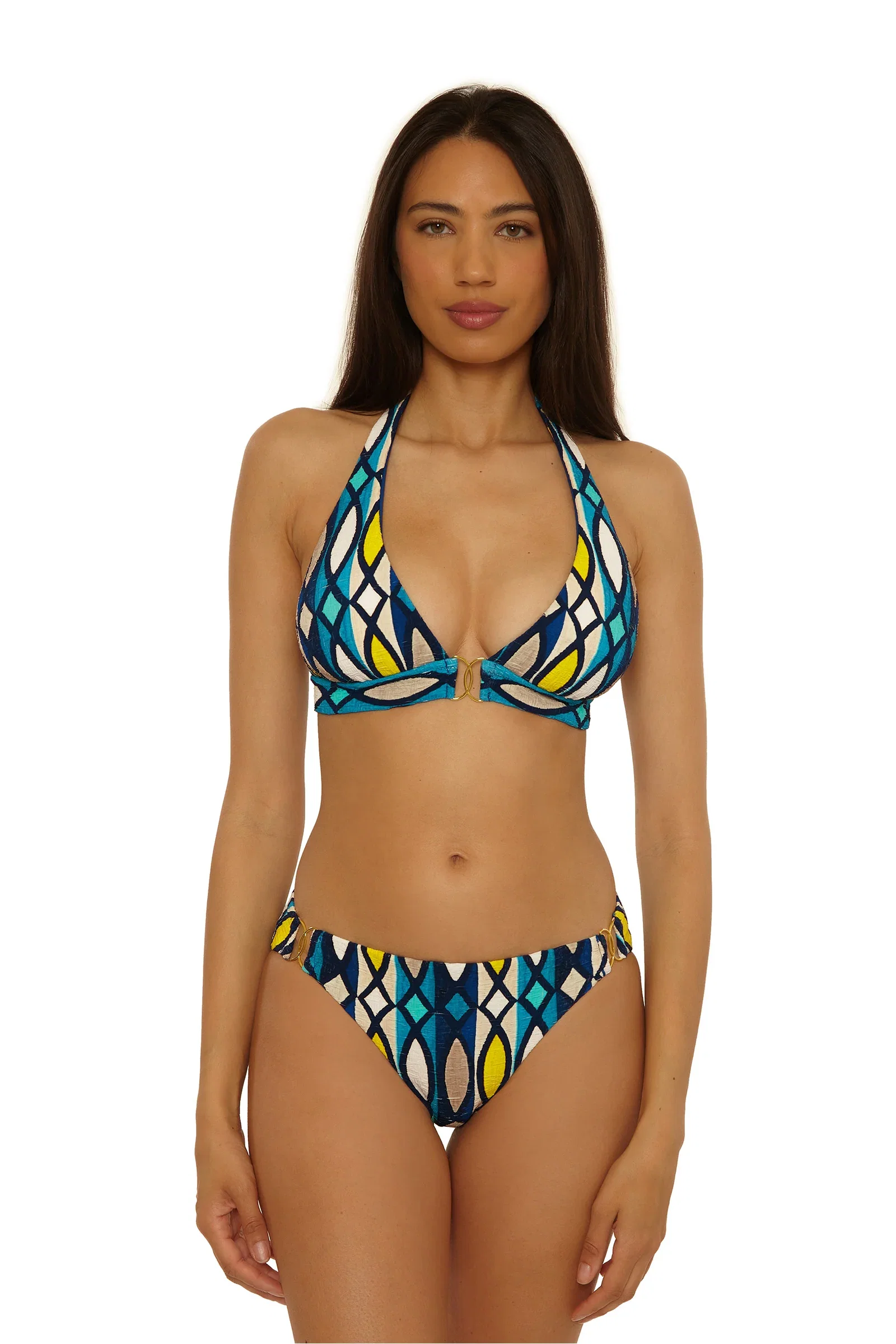 Image of Banded Halter Swim Top - Paros