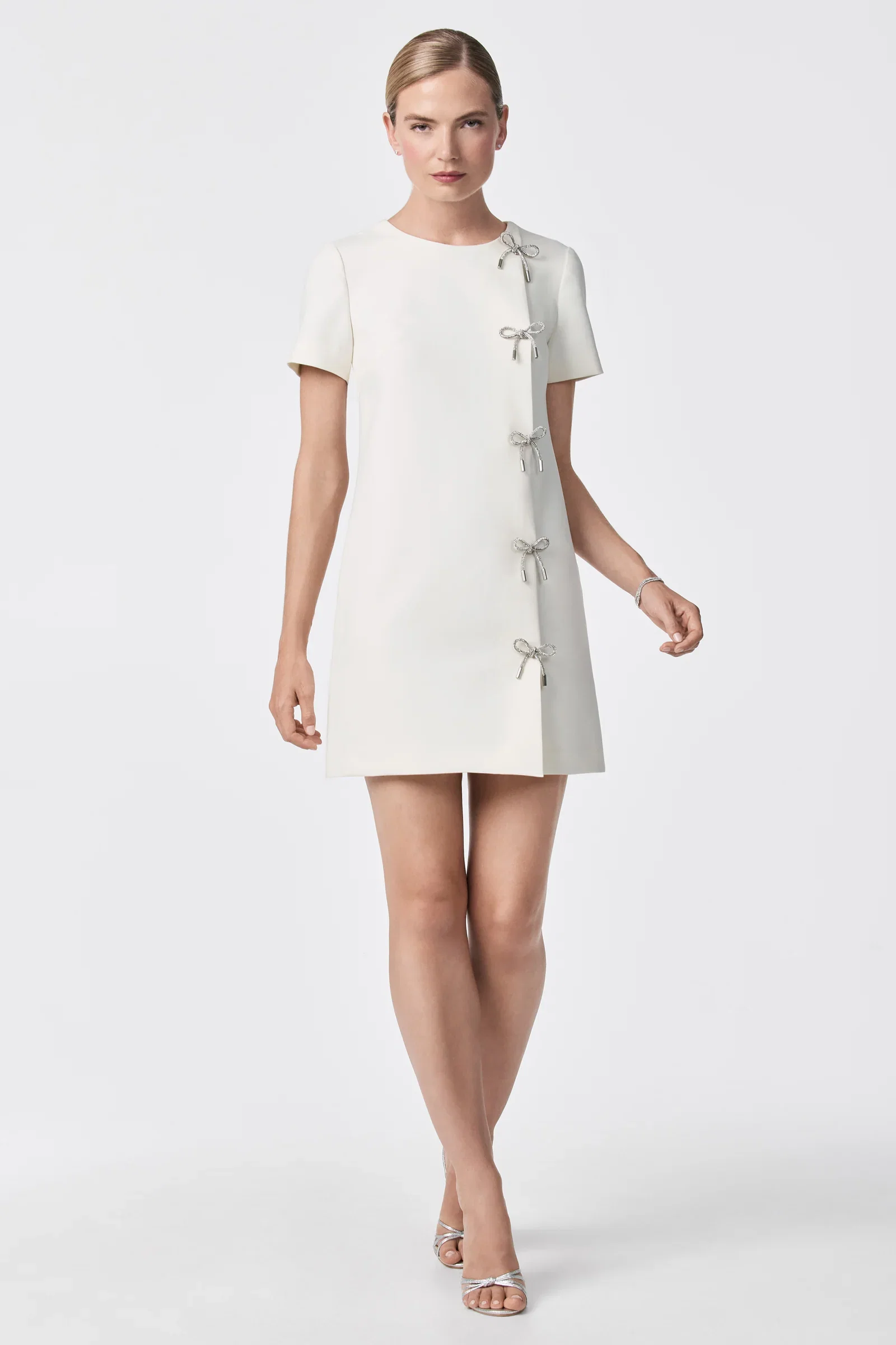 Image of Diamonds Crystal Bows Sheath Dress