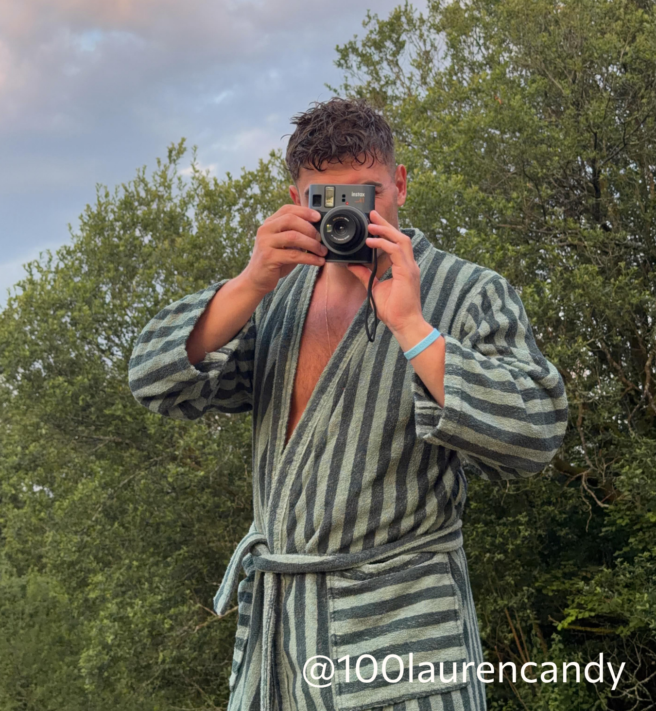 Pine Green Pembroke Stripe Cotton Robe