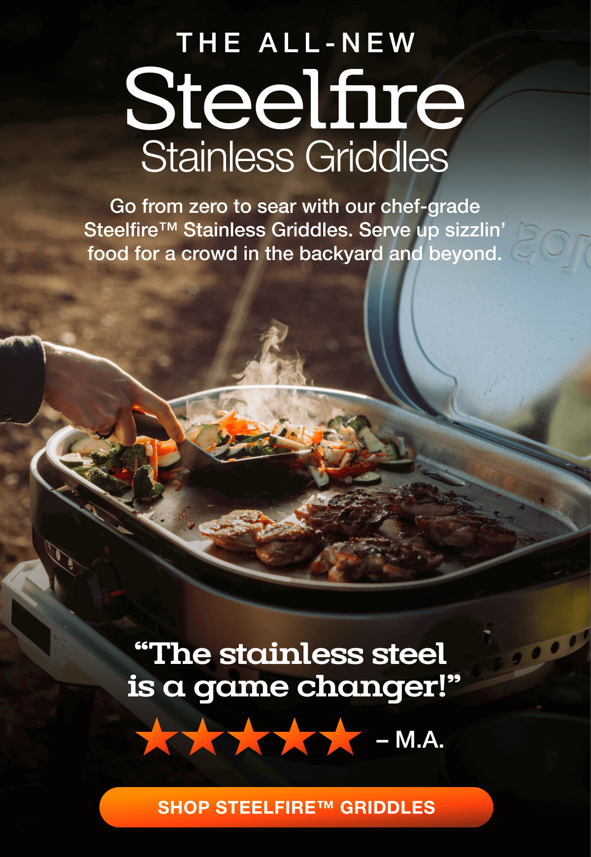 Steelfire 22 Stainless Griddle