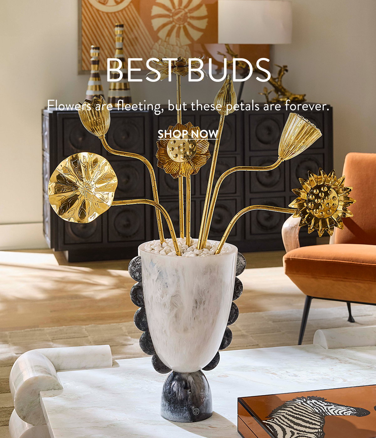 Brass Flower Bouquet