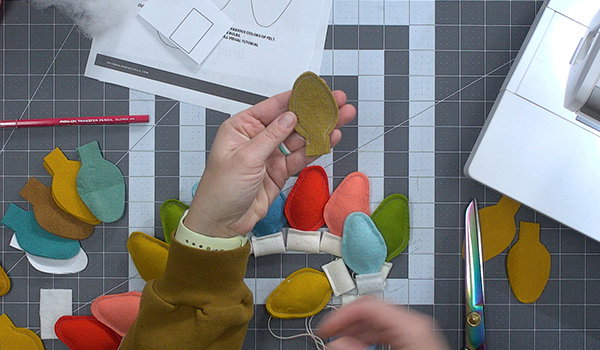 Felt Christmas Bulb Garland