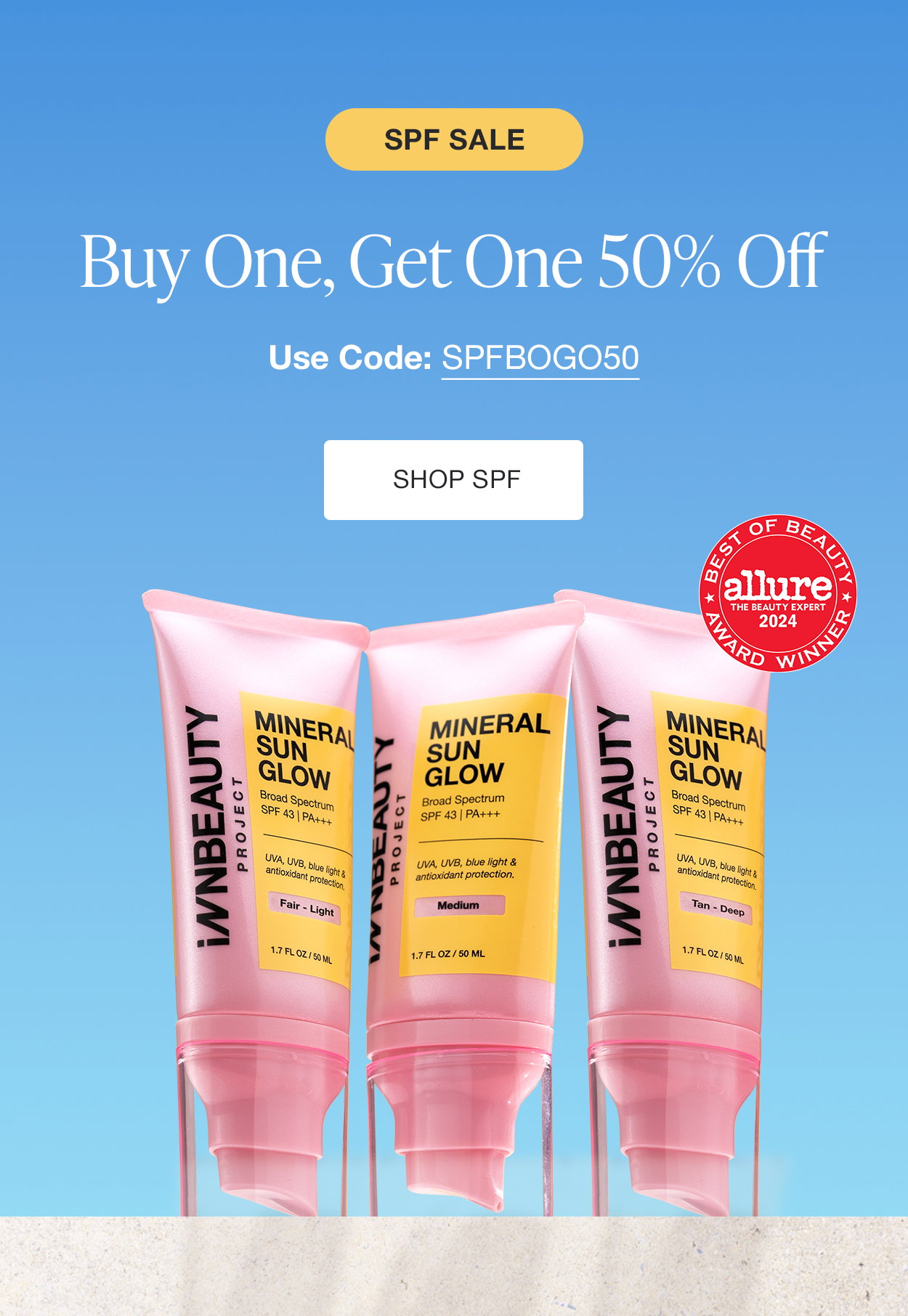 SPF SALE: BUY ONE GET ONE 50% OFF