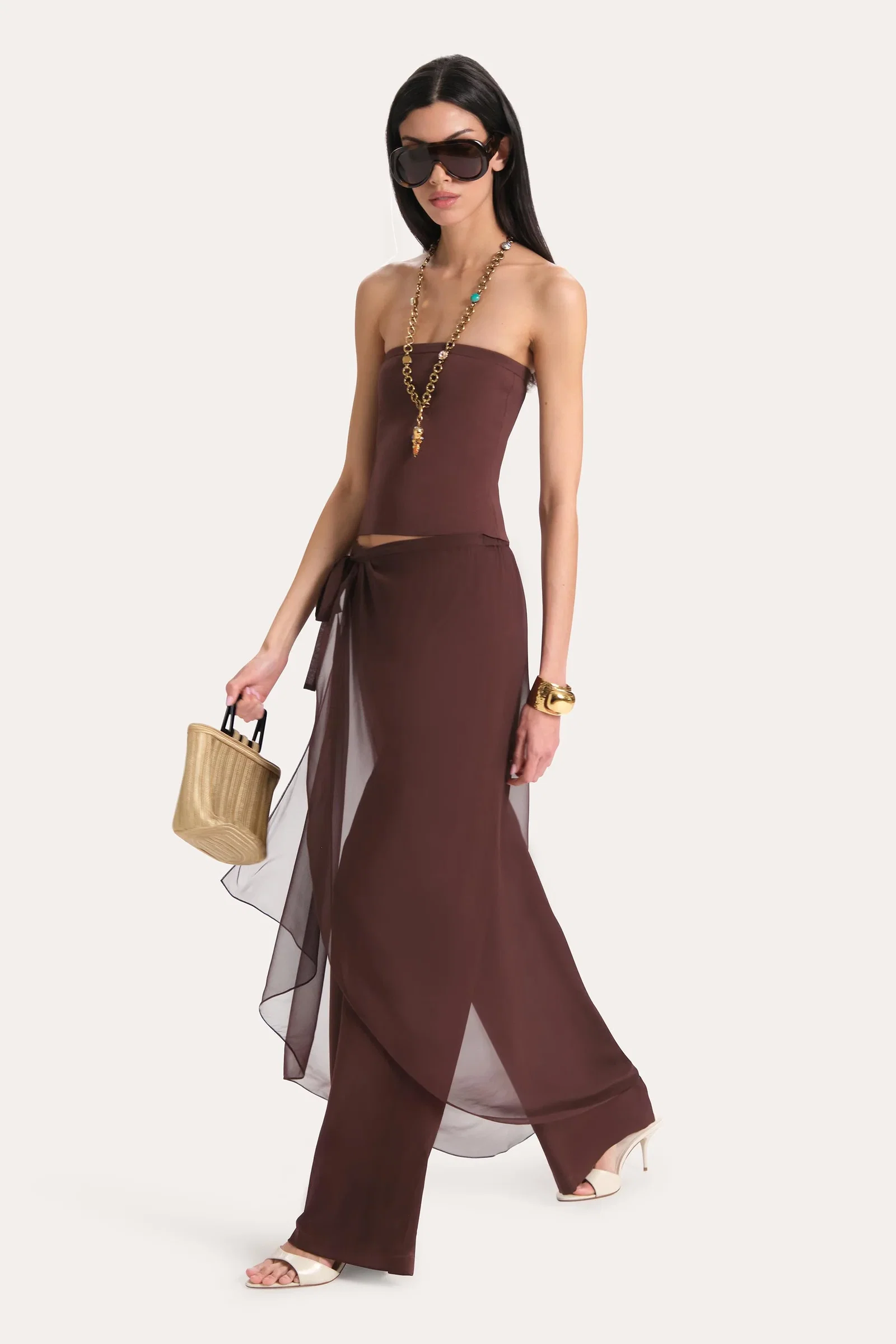 Image of Jackie Satin Wrap Pants
