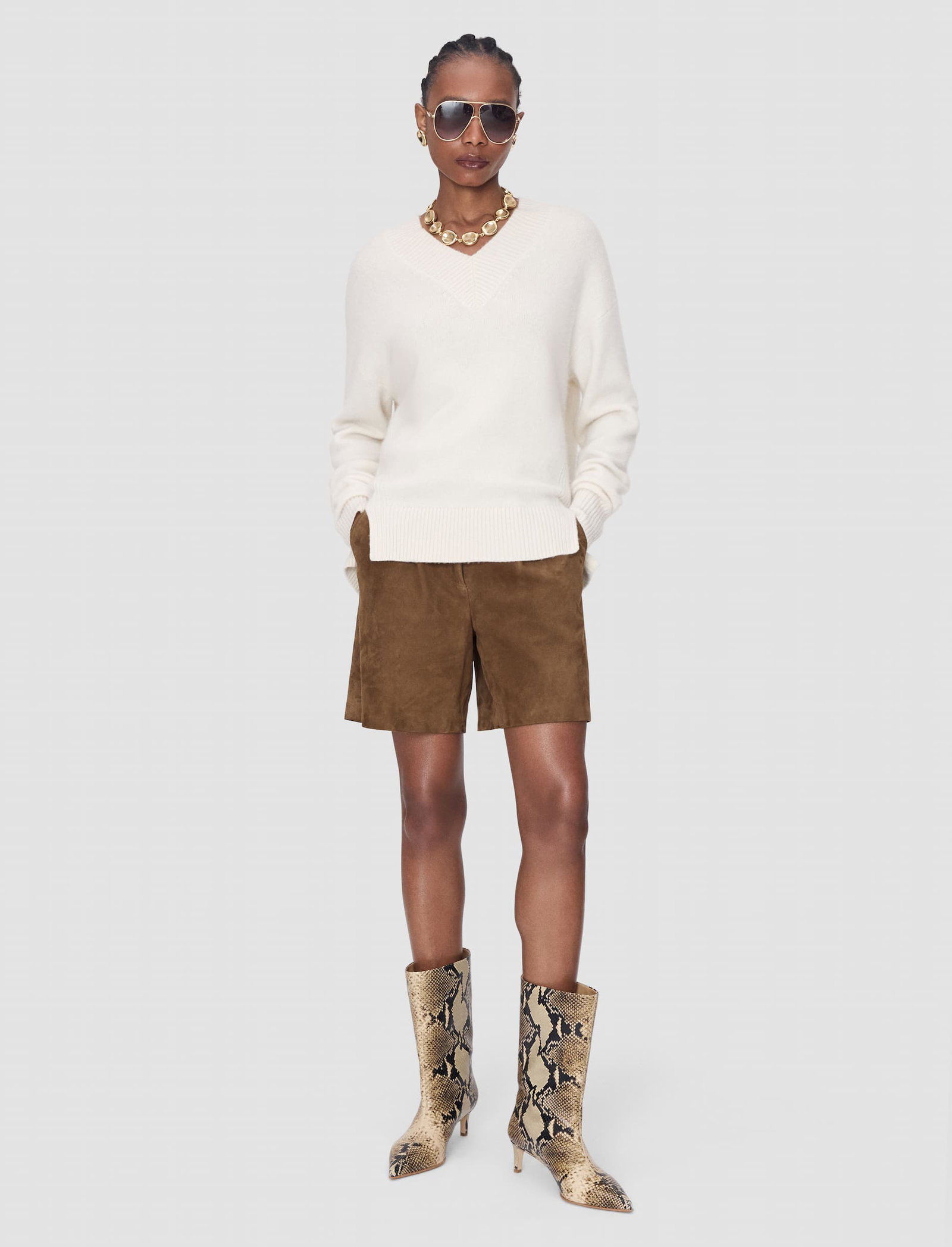 Suze Light Suede Shorts