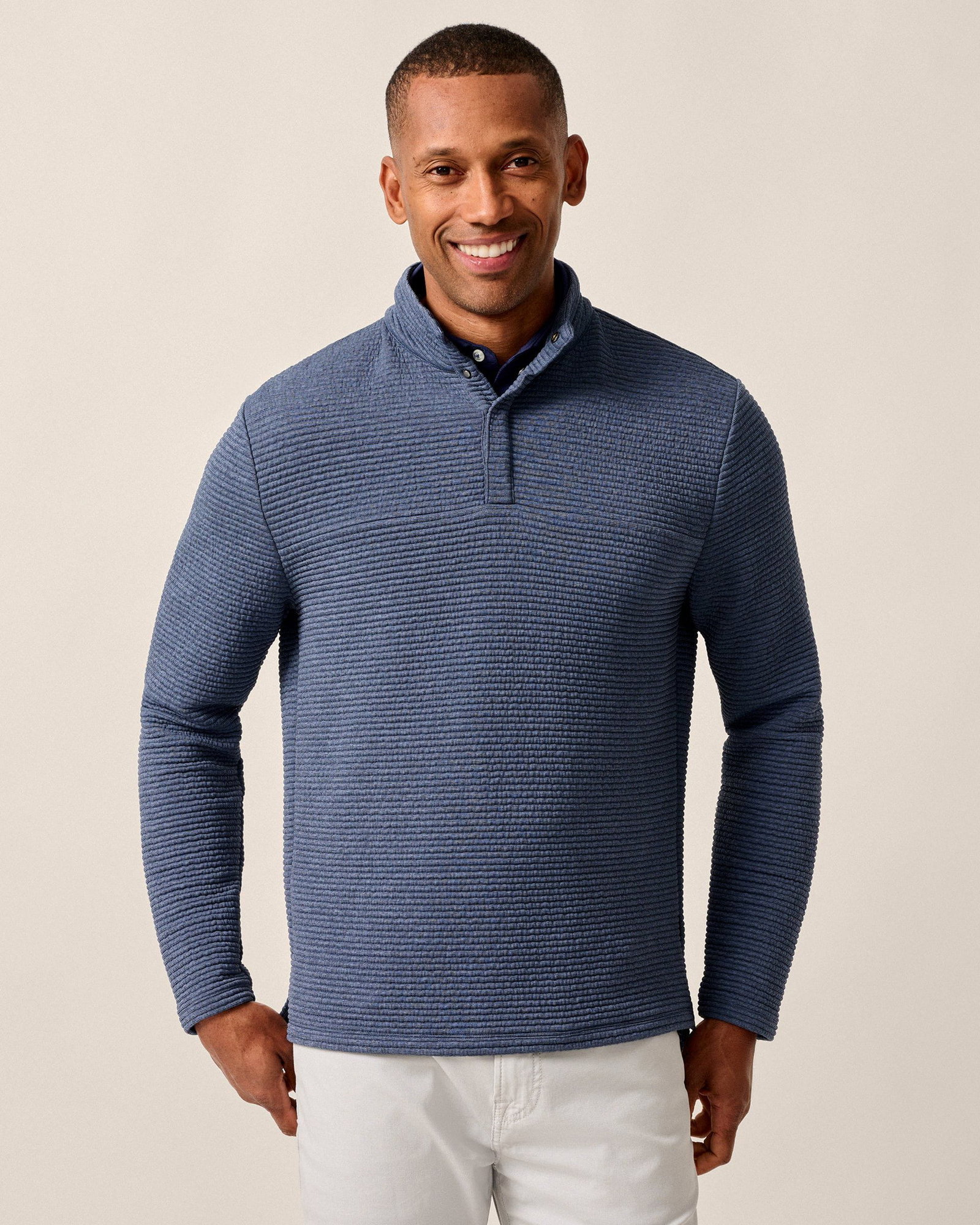 Image of Benjy Heathered Henley Pullover