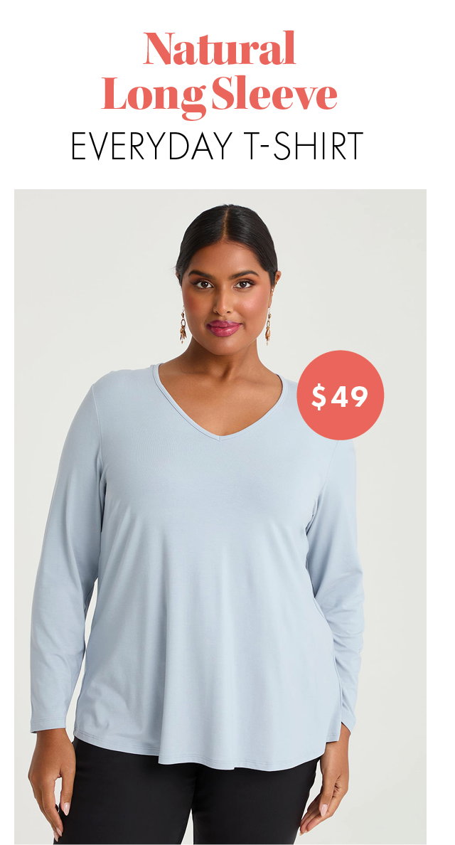 Natural Long Sleeve Everyday Tshirt 