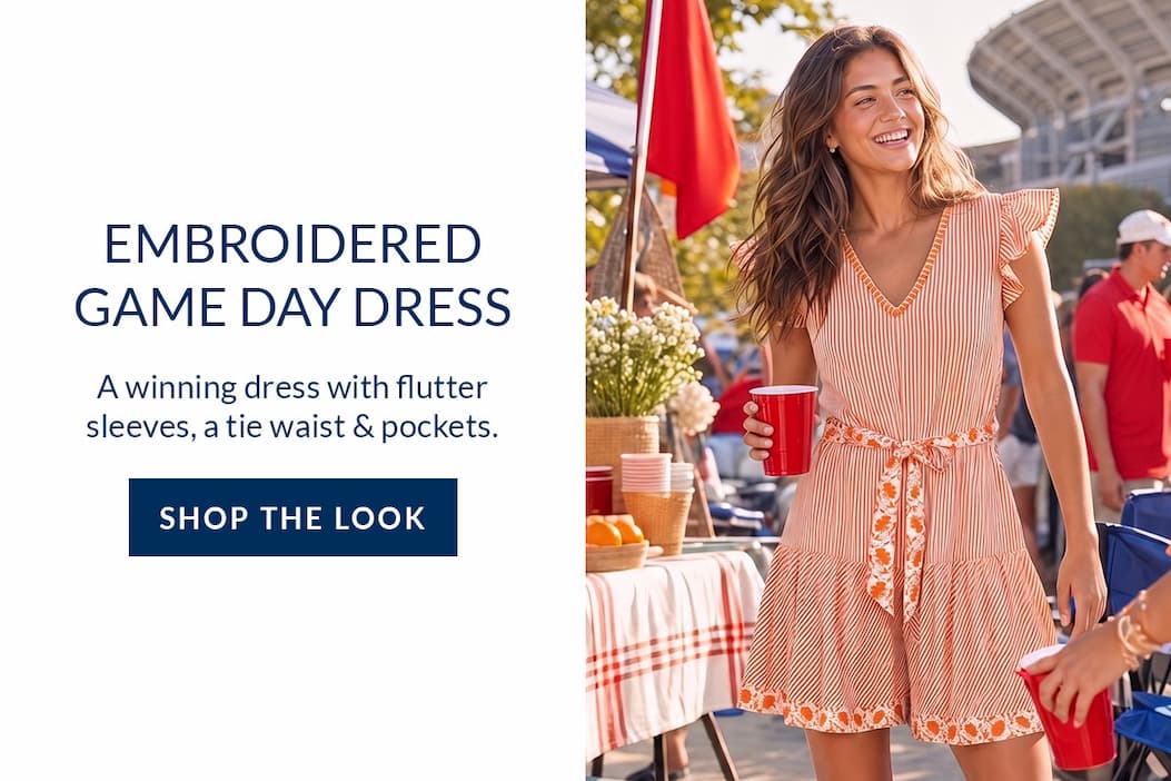 Shop our Embroidered Game Day Dress
