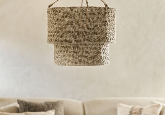 Thimba Woven Jute Chandelier
