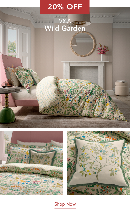 20% Off V&A Wild Garden Bedding in Green