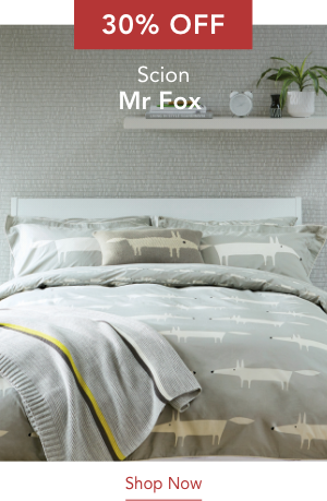 30% Off Scion Mr Fox Bedding In Silver