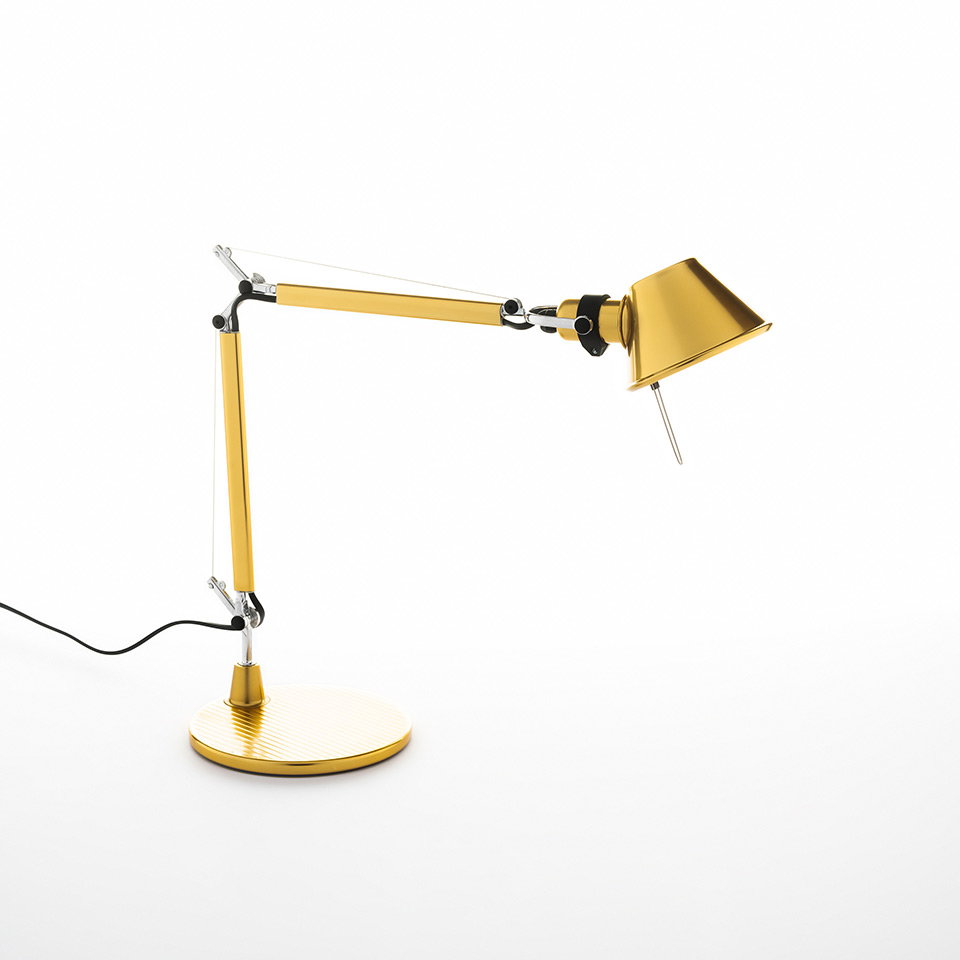 Artemide Tolomeo Micro table lamp in gold finish
