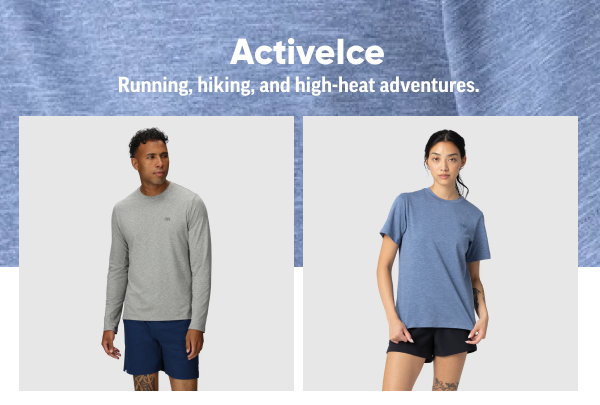 Shop the ActiveIce sun shirt collection which uses sweat-activated cooling technology to help regulate body temperature while keeping you safe from the sun. 