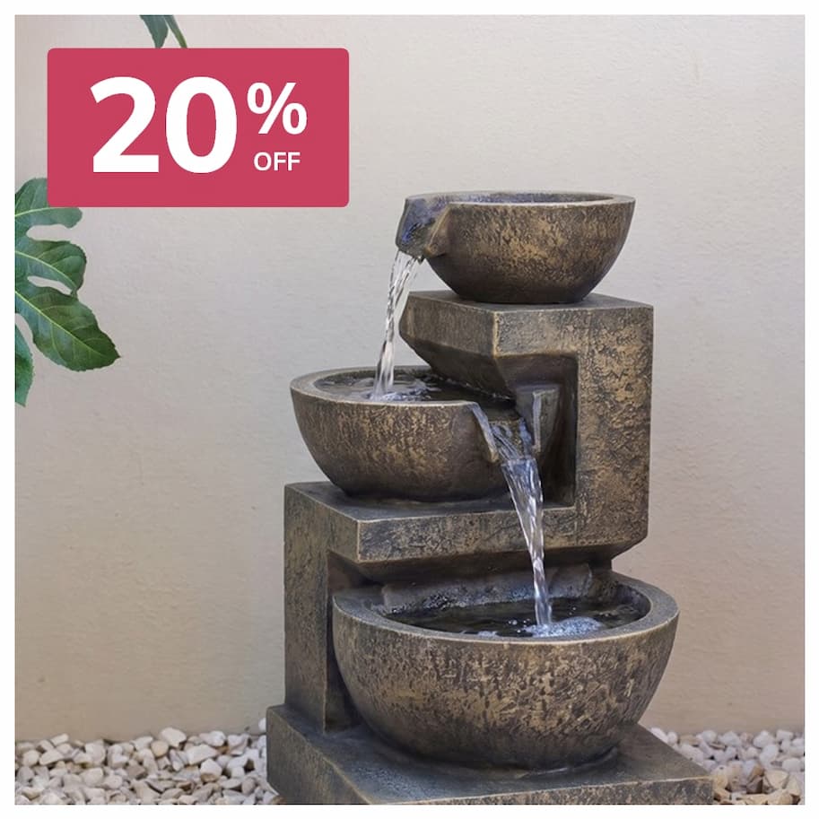 Kendal Dark Granite Effect Tiered Water Feature