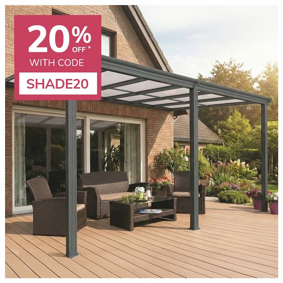 Anthracite Veranda With Polycarbonate Roof