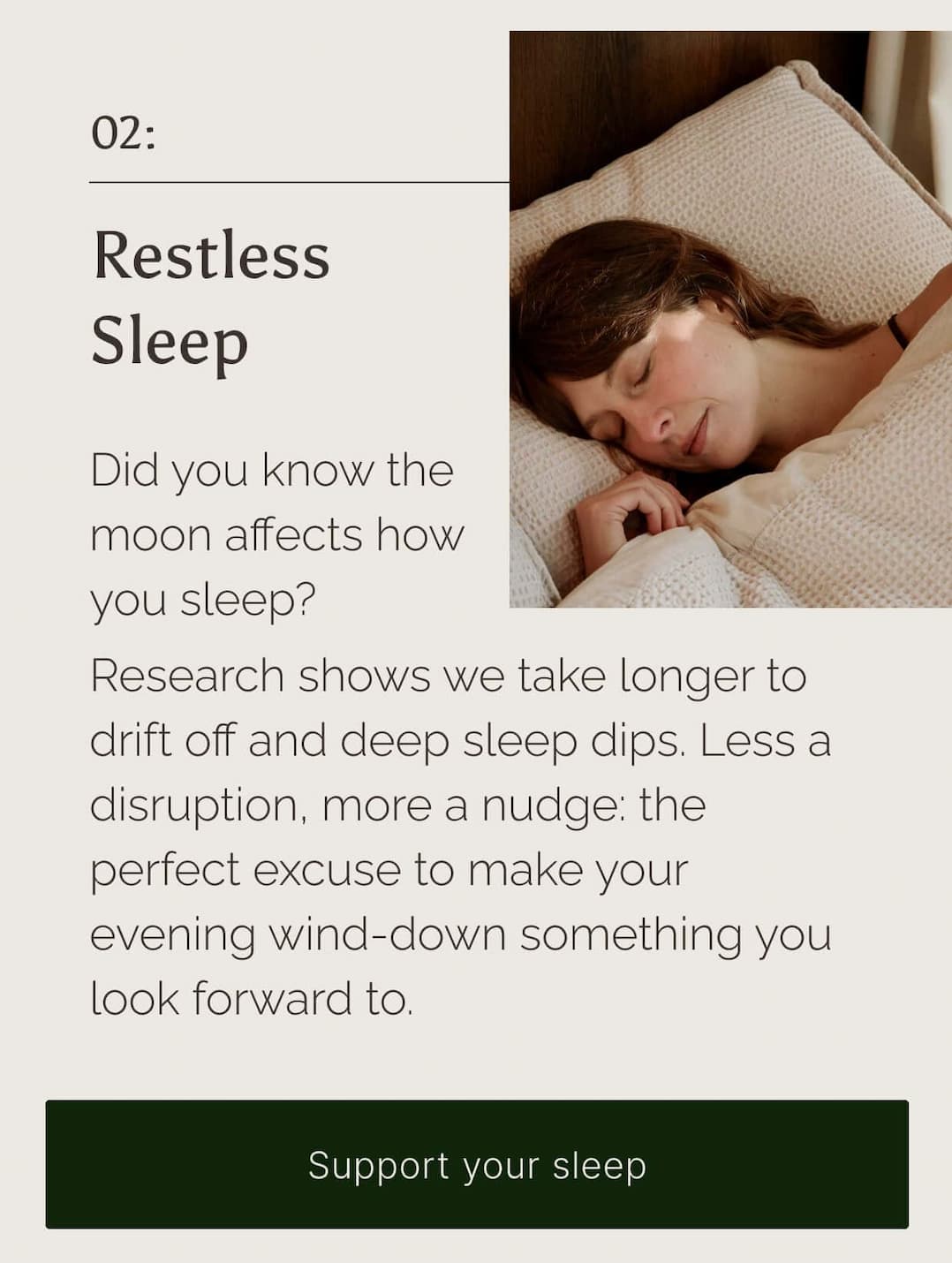 Support your sleep