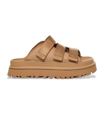 Sandalias de piel GoldenGlow marrón
