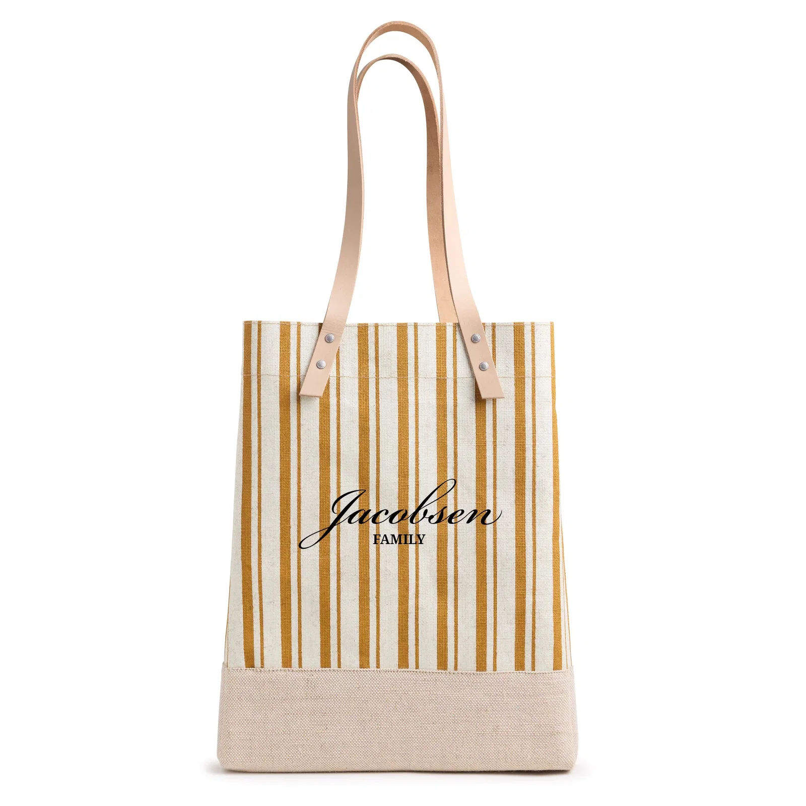 Image of Wine Tote in Gold Stripe Occasion