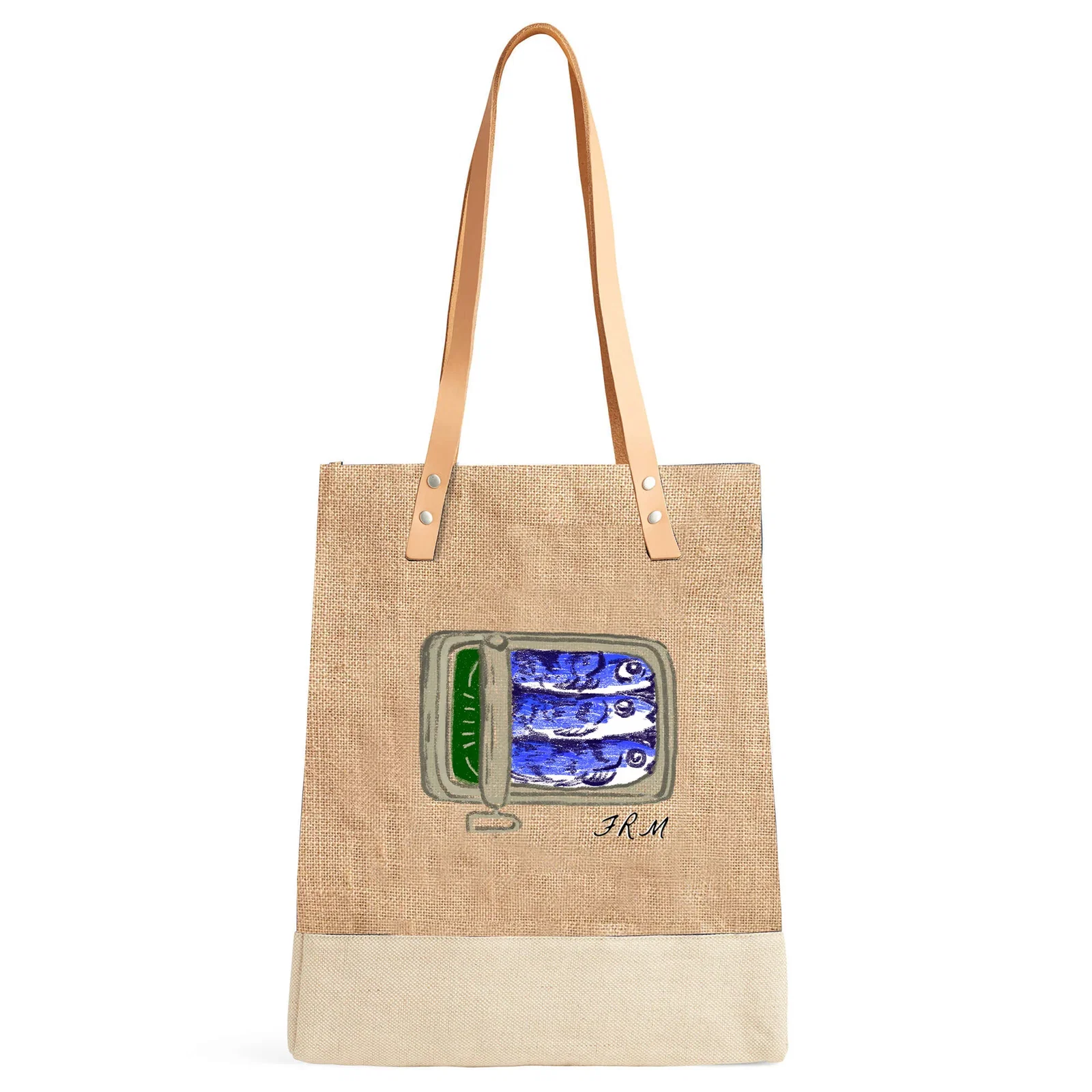 Image of Wine Tote in Natural Sardine