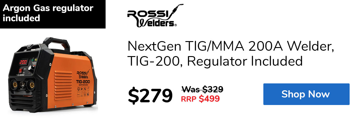 NextGen TIG/MMA 200A Welder, TIG-200, Regulator Included