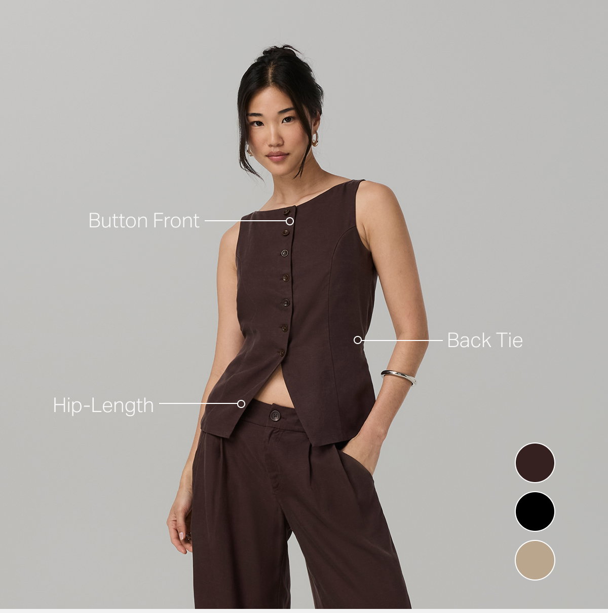 Trestles Twill Button Down Tank