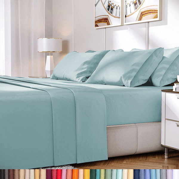 Hotel Luxury 2000 Series 6-Piece Rayon from Bamboo Cooling Bed Sheet Set