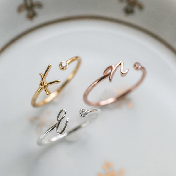 Initial Letter Ring | Initial Jewelry