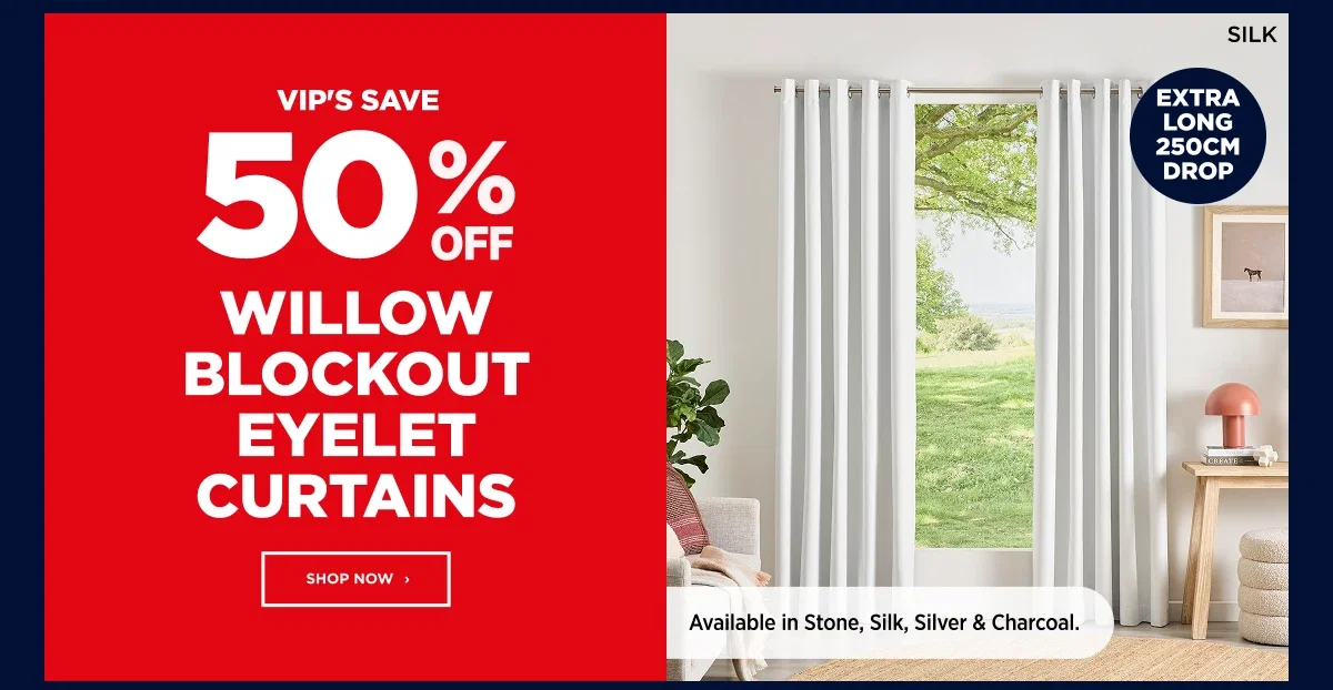 Willow Blockout eyelet curtains 