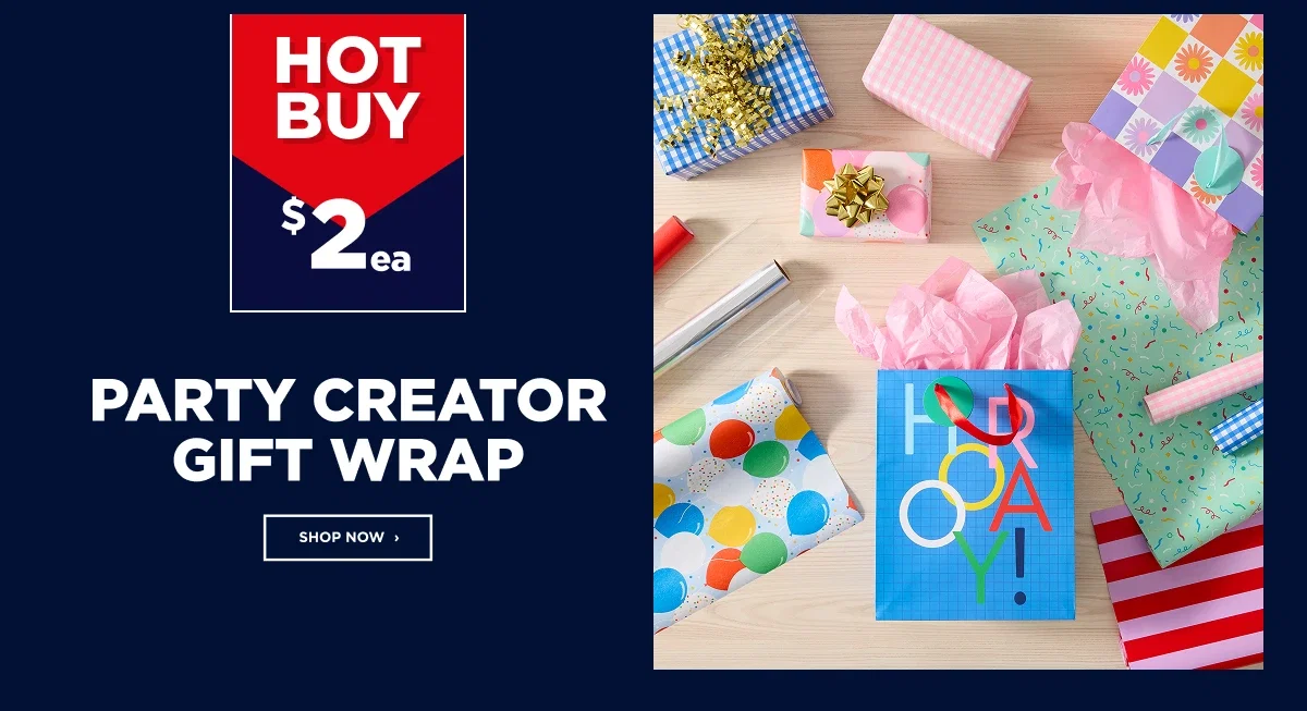 Party Creator gift wrap