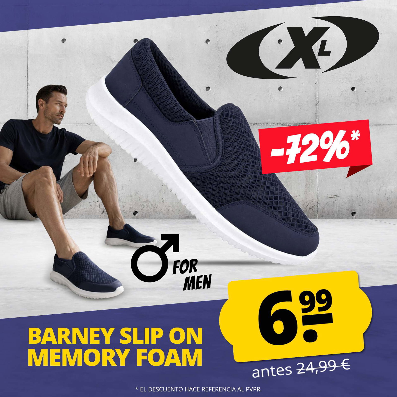 barney slip on memory foam hombre zapatos
