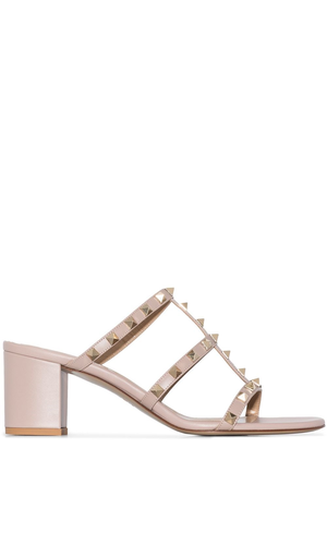 Rockstud leather sandals