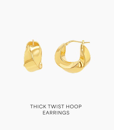 Thick Twist Hoop Earrings