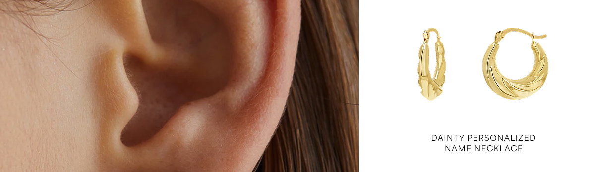 Petite Croissant Hoop Earrings
