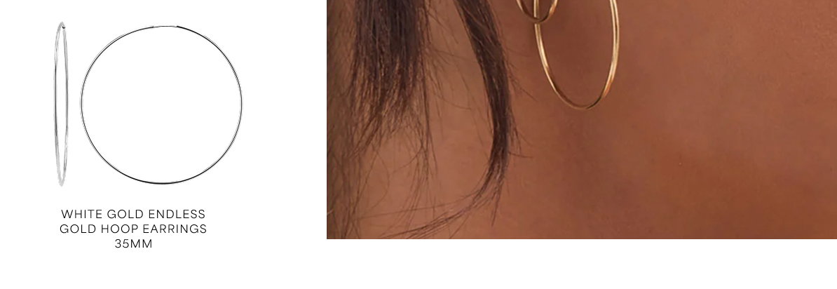 Endless Gold Hoop Earrings 35MM