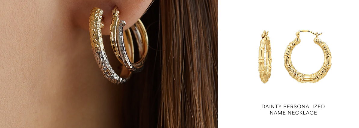 Bamboo Hoop Earrings