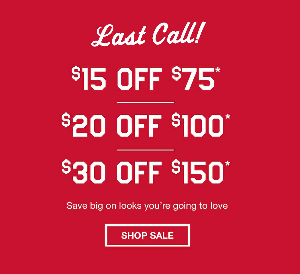 up to $30* off