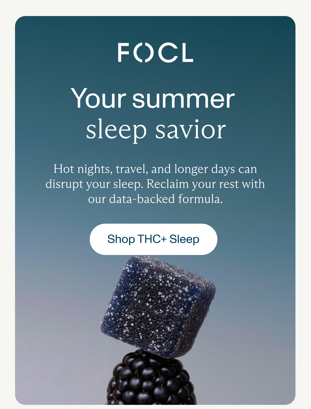 Your summer sleep savior | Shop THC+ Sleep