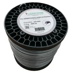 Image of Fil de débroussaillage ULTRAPRO Alu Etoile  3,0mm Gris, bobine de 325m