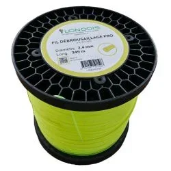 Image of Fil de débroussaillage PRO Rond 2,4mm Jaune, bobine de 349m