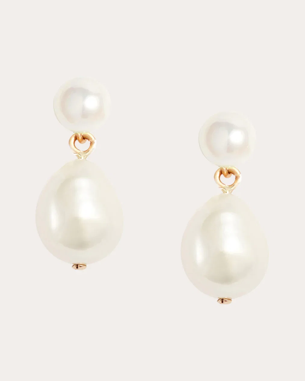 Baroque Pearl Duo Drop Earrings