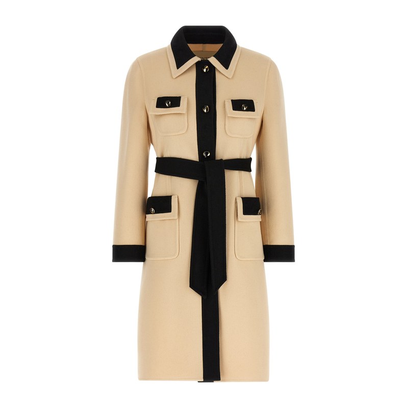Valentino Garavani Virgin Wool & Cashmere Blend Coat — Beige